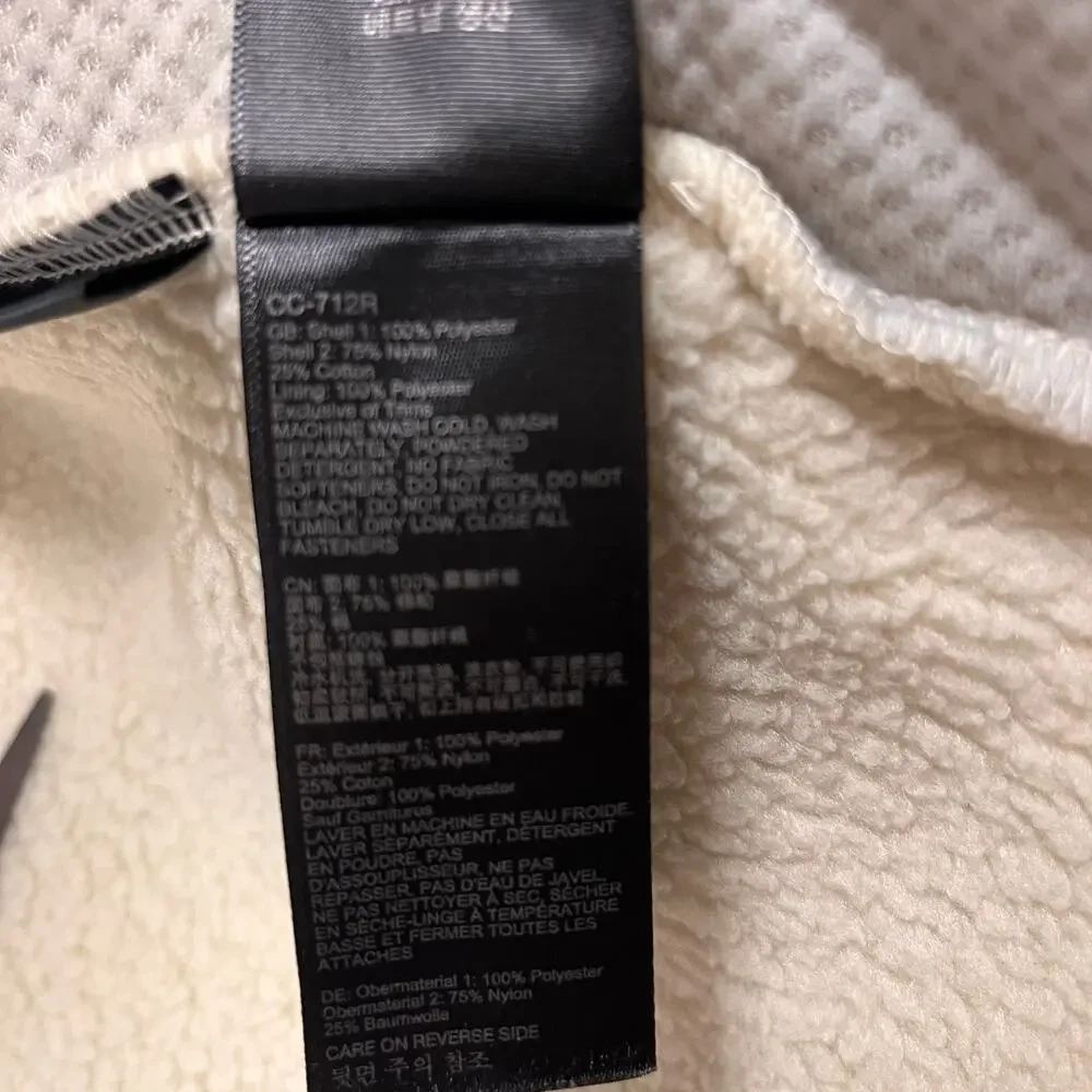 Marmot Wiley Polartec Sherpa Fleece Jacket Cream Brown Full Zip XS Gorpcore Cozy - Picture 9 of 13